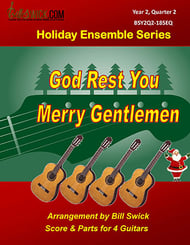 Bill Swick's Year 2, Quarter 2 - Holiday Ensembles for Four Guitars Guitar and Fretted sheet music cover Thumbnail